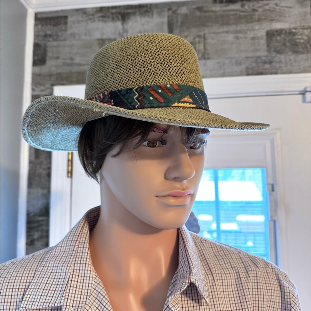 Vintage Dorfman Pacific Straw‎ Hat Panama Style With Band